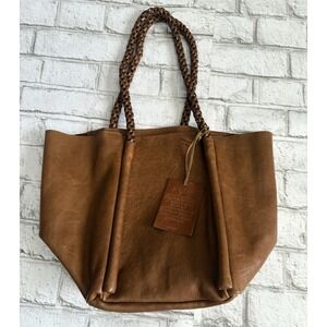 Latico Wander Leather Tote Bag (Md) Cognac NWT